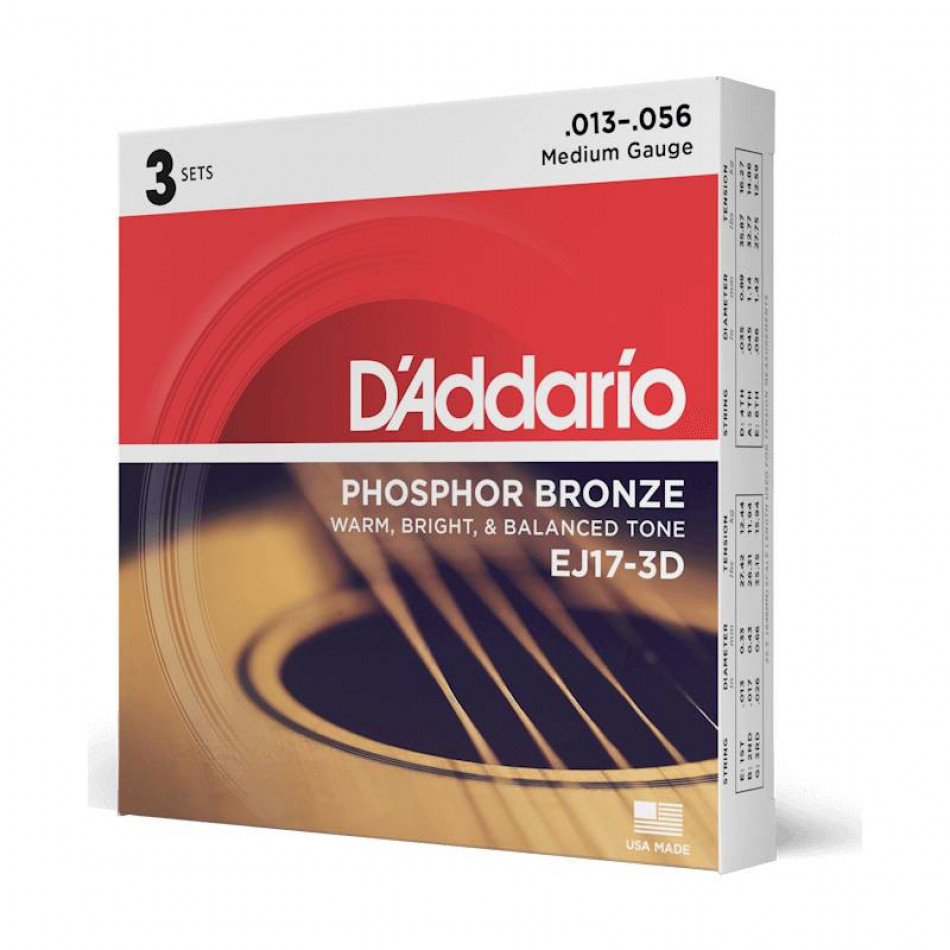 D'ADDARIO EJ17-3D - Струны для акустической гитары