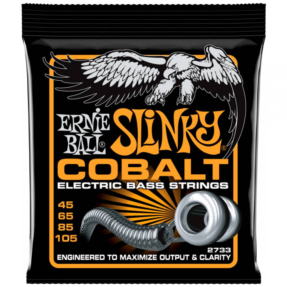ERNIE BALL 2733 Cobalt Slinky Hybrid 45-105 - Струны для бас-гитары