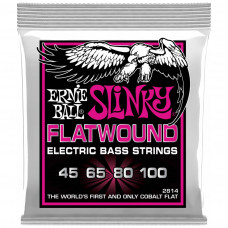 ERNIE BALL 2814 Flatwound Slinky Super 45-100 - Струны для бас-гитары