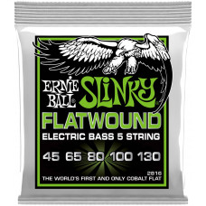 ERNIE BALL 2816 Flatwound Slinky Regular 45-130 - Струны для 5 струнной бас-гитары