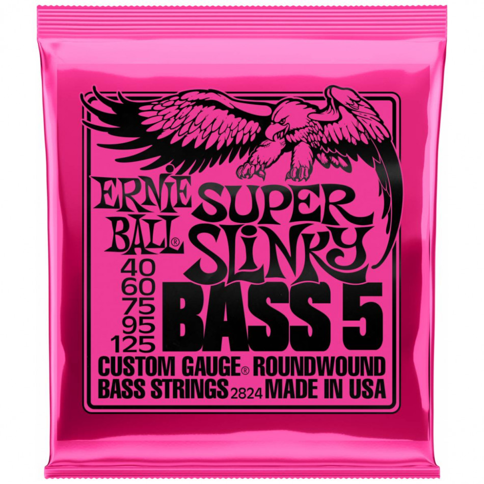 ERNIE BALL 2824 Nickel Wound Slinky Super 40-125 - Струны для 5 струнной бас-гитары