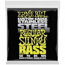 ERNIE BALL 2842 Stainless Steel Slinky Regular 50-105 - Струны для бас-гитары