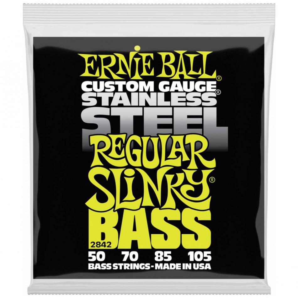 ERNIE BALL 2842 Stainless Steel Slinky Regular 50-105 - Струны для бас-гитары