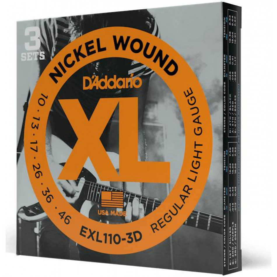 D'ADDARIO EXL110 3D - Струны для электрогитары