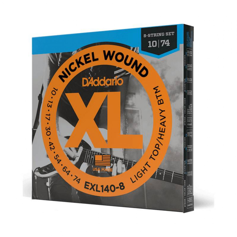 D'ADDARIO EXL140-8 - Струны для 8 струнной электрогитары